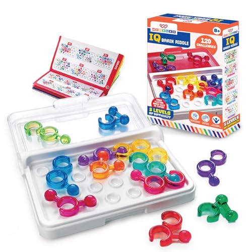 Image of Wembley Brain Puzzle Game for Boys & Girls 7-14 Years | Logic & Mind Puzzle Toy | 120 Challenges Brain Teaser | Travel Friendly Indoor Game | Birthday Gift