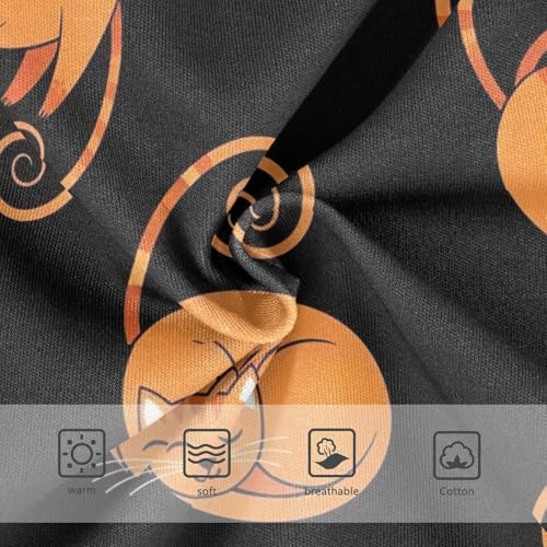 Toddler Girl Briefs, Orange Cats Black Cotton Girls Underwear, 2–8 Years3