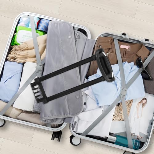 Poignée de valise télescopique réglable en aluminium robuste à 3 sections - 5