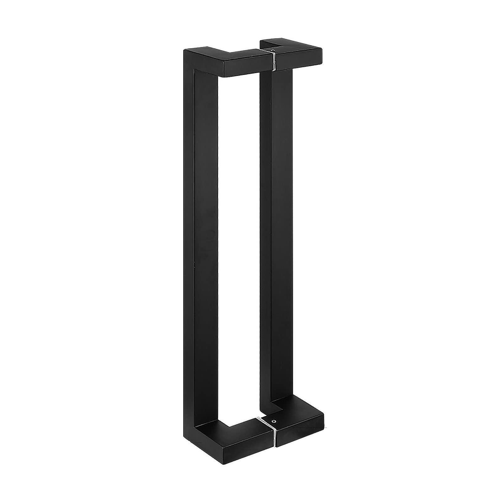CWCQGH 23.6in/31.5in/47.2in/59in Entry Door Handle,Commercial Stainless Steel Push Pull Door Handle for Shower Glass Sliding/Barn Door/Interior Exterior Door,Include Fittings,Black-80cm/31.5in
