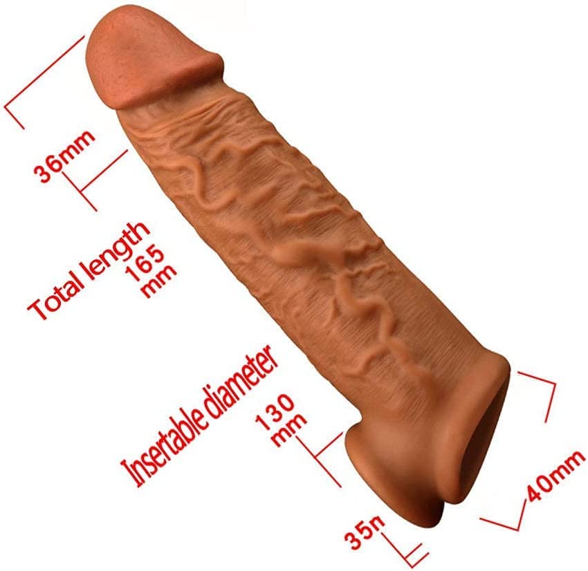 Manicotto Per Pene Maschile Estende Il Preservativo, Riutilizzabile In Silicone Per Allungare E Ingrandire, Custodia Per Miglioramento