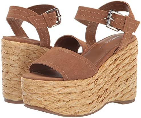 Marc Fisher Women's BURIAN Wedge Sandal, Dark Cognac 210, 7.5 | Image 6