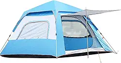 MIIKHI Barracas de acampamento para 3 a 4 pessoas, 5 a 6 pessoas, à prova d'água e à prova de vento, fáceis de instalar, mochilão, ventiladas e adequadas para viagens ao ar livre e caminhadas