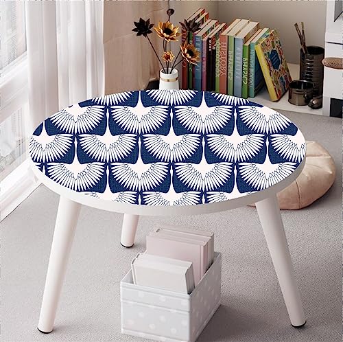 Denim Blue Removable Peel And Stick Wallpaper Feather Flock Wallpaper Removable 78.7"X17.71" Waterproof Removable Furniture Vinyl Film For Kitchen Furniture Countertop Diy Self Adhesive Contact Paper #TOP6