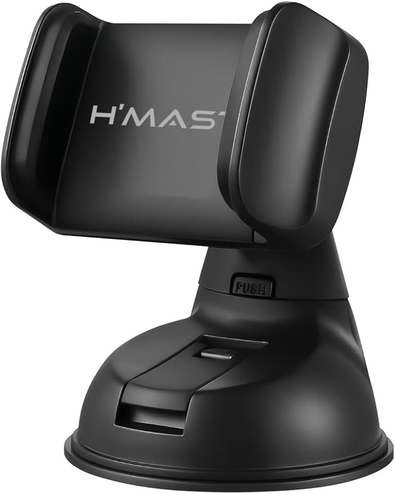 H'MASTON Suporte Veicular para Celular com Ventosa Rotativa à Vácuo Rotação 360° Universal para Smartphones de 4 a 7 Polegadas
