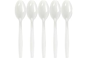 Kitchen Selection White Plastic Teaspoons: Your Party Must-Have
