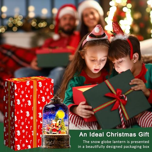Linterna de globo de nieve navideña con música, 75% de descuento