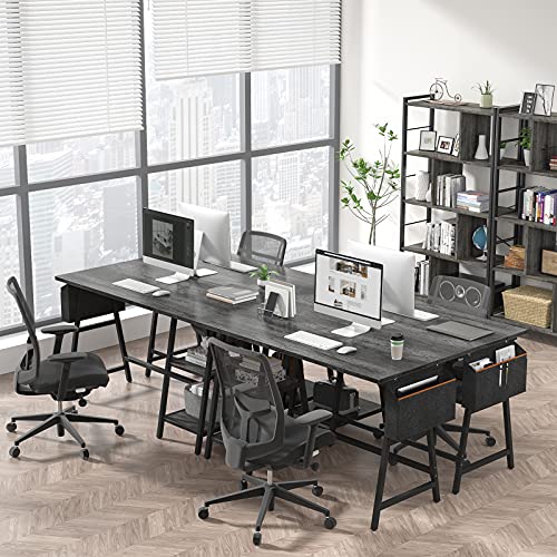 Armocity Computer Desk 47 Inch Desk With Reversible Storage Shelf Large Writing Study Table With Storage Bag For Home Office Workstation thumb #2
