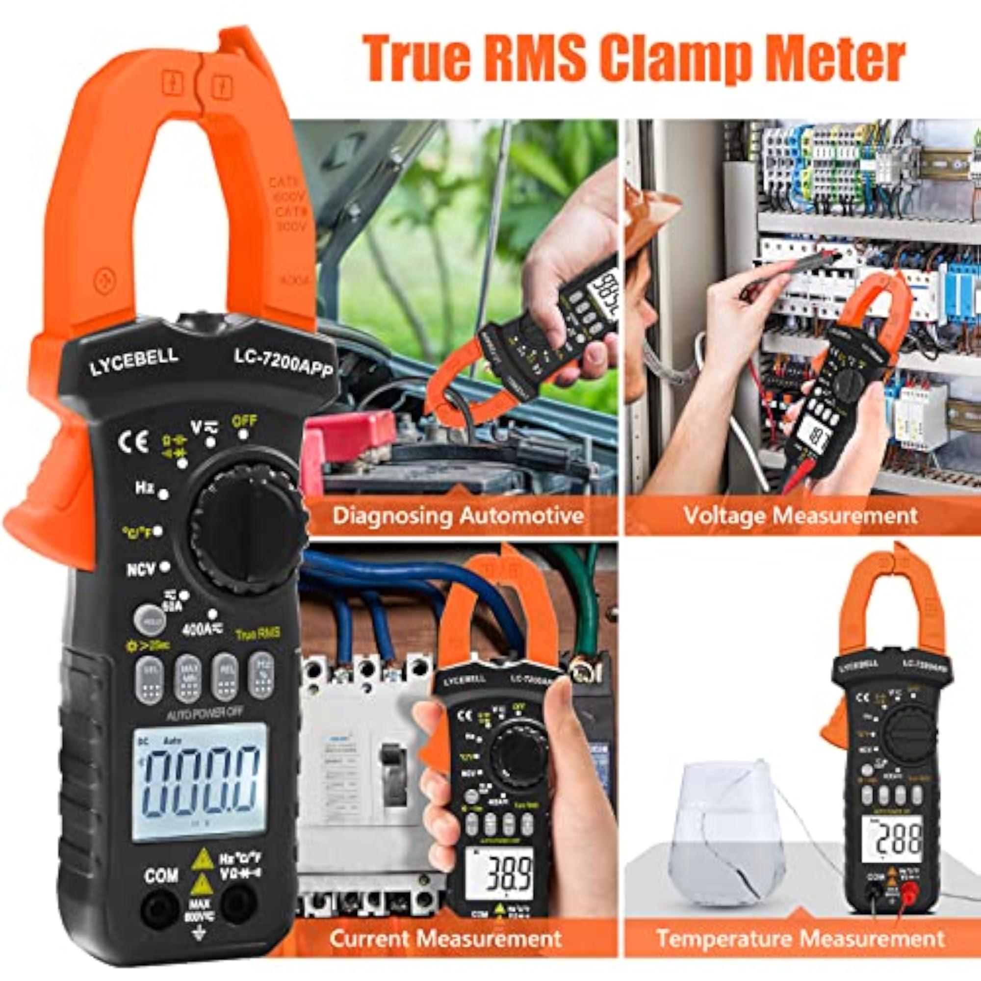 6000 Counts Clamp Meter & Bluetooth APP
