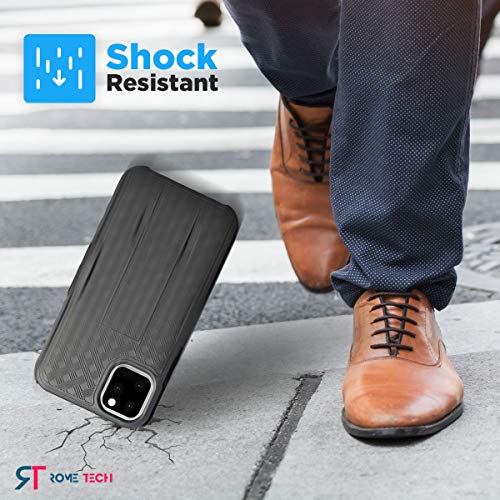 Rome Tech Holster Case With Belt Clip For Apple Iphone 11 Pro - Slim Heavy Duty Shell Holster Combo - Rugged Phone Cover With Kickstand Compatible With Iphone 11 Pro, Not For Iphone 11 - Black #TOP5