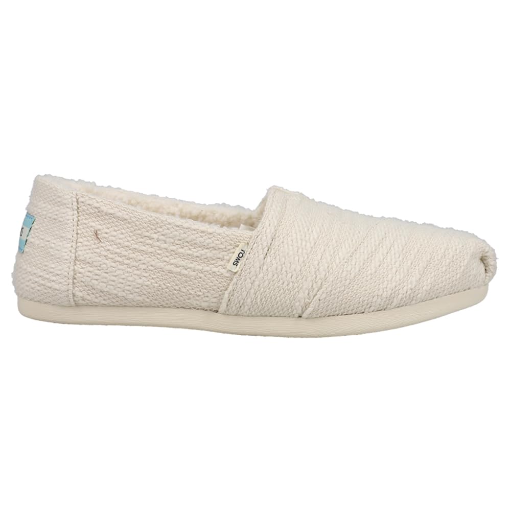 TOMS Womens Alpargata Cozy Slip On Flats Casual - Off White - Size 8 B