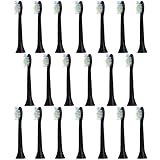 E-Cron Replacement Toothbrush heads Compatible With Electric Toothbrush Philips Sonicare DiamondClean Black,20 pcs (5x4)