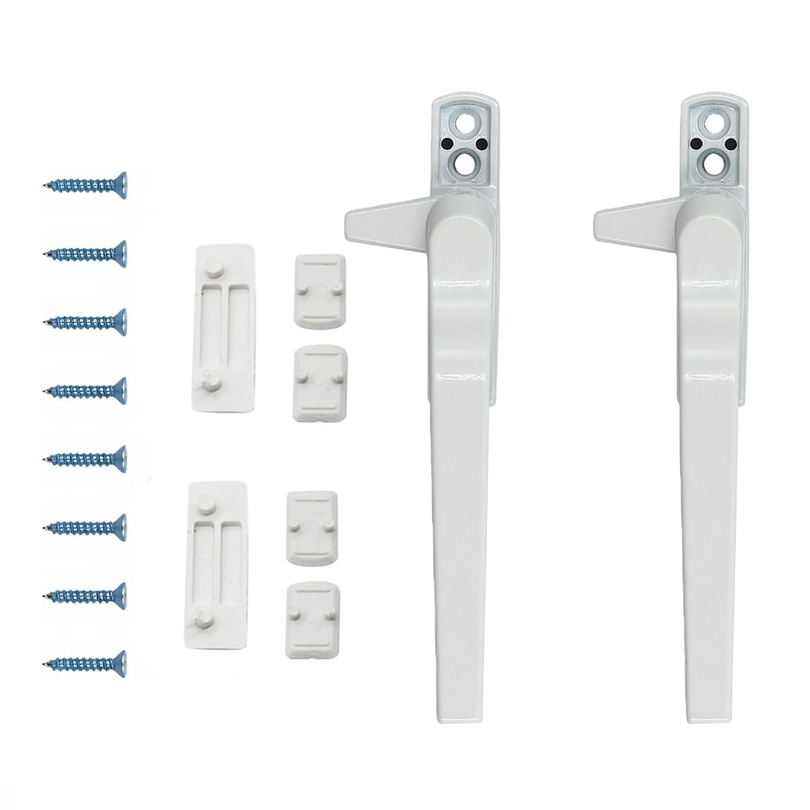 Crozgan 2 Pcs Window Handle,UPVC Aluminum Alloy Window Handle Replacement Kit for Security Lock,Universal Right and Left for Windows