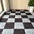 12Pcs Interlocking Carpet Tiles,12"x 12" Plush Interlocking Foam Carpet Tiles with Border,Fluffy Play Mat Floor Tiles Thick Padded Squares Foam Tiles for Playroom Decor (Grey+Black)