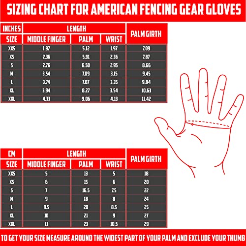 American Fencing Gear FE-1016-01-XS2 Pro-Style Dual Layer Padded Fencing Glove thumb #6