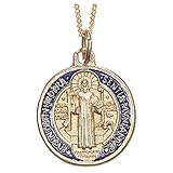 Holyart Benediktusmedaille aus vergoldetem Metall