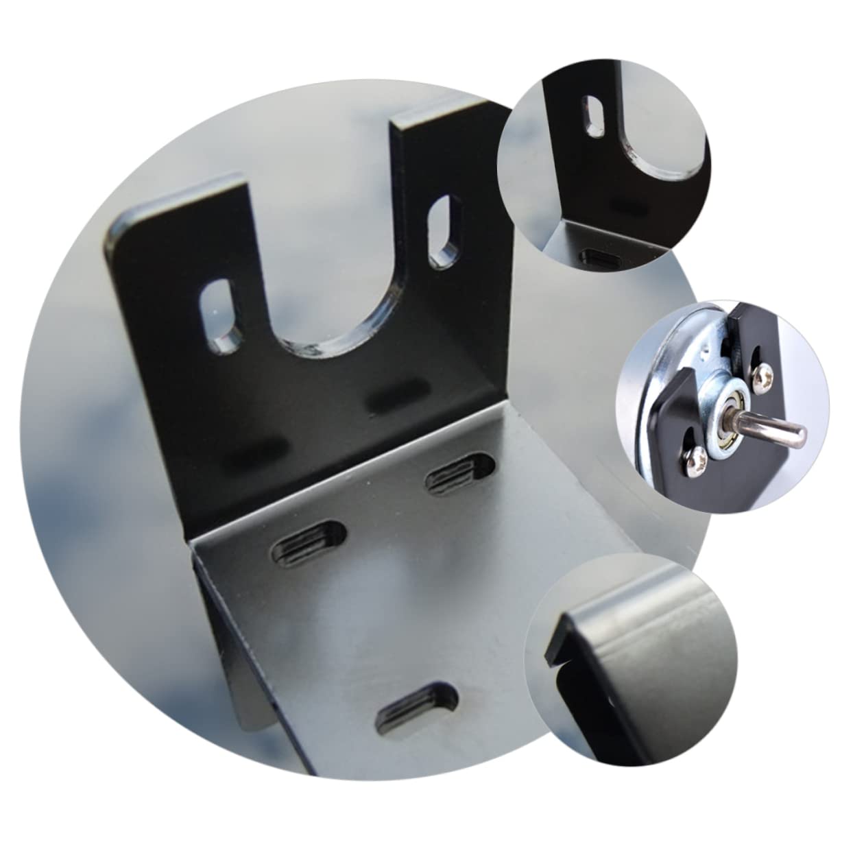 Mikikit Motors Mounting Bracket 2 Sets Accessories U-Type for Hobby and Replacement Mounting Holes for Quick Assembly
