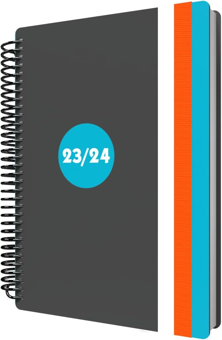 Debden Delta Academic 2023-24 A5 Day To Page Mid Year Diary Planner School, College or University Term Journal - August 2023 to August 2024 - Blue - FP51M.60-2324
