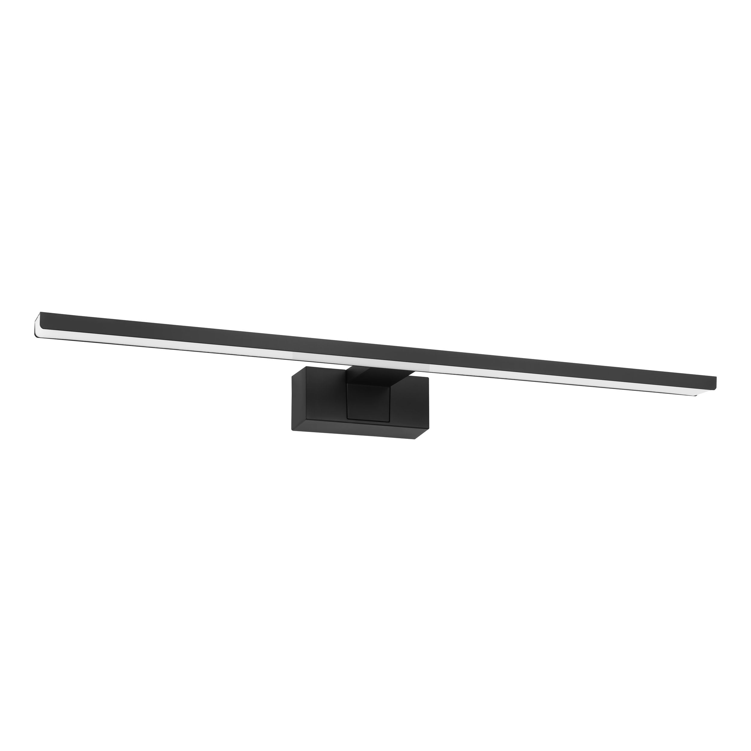 EGLO LED Spiegelleuchte Conettilla, Lampe Spiegel Badezimmer | Spiegellampe aus Aluminium in Schwarz und Kunststoff in Weiß, warmweiß - kaltweiß, IP44, L 60 cm