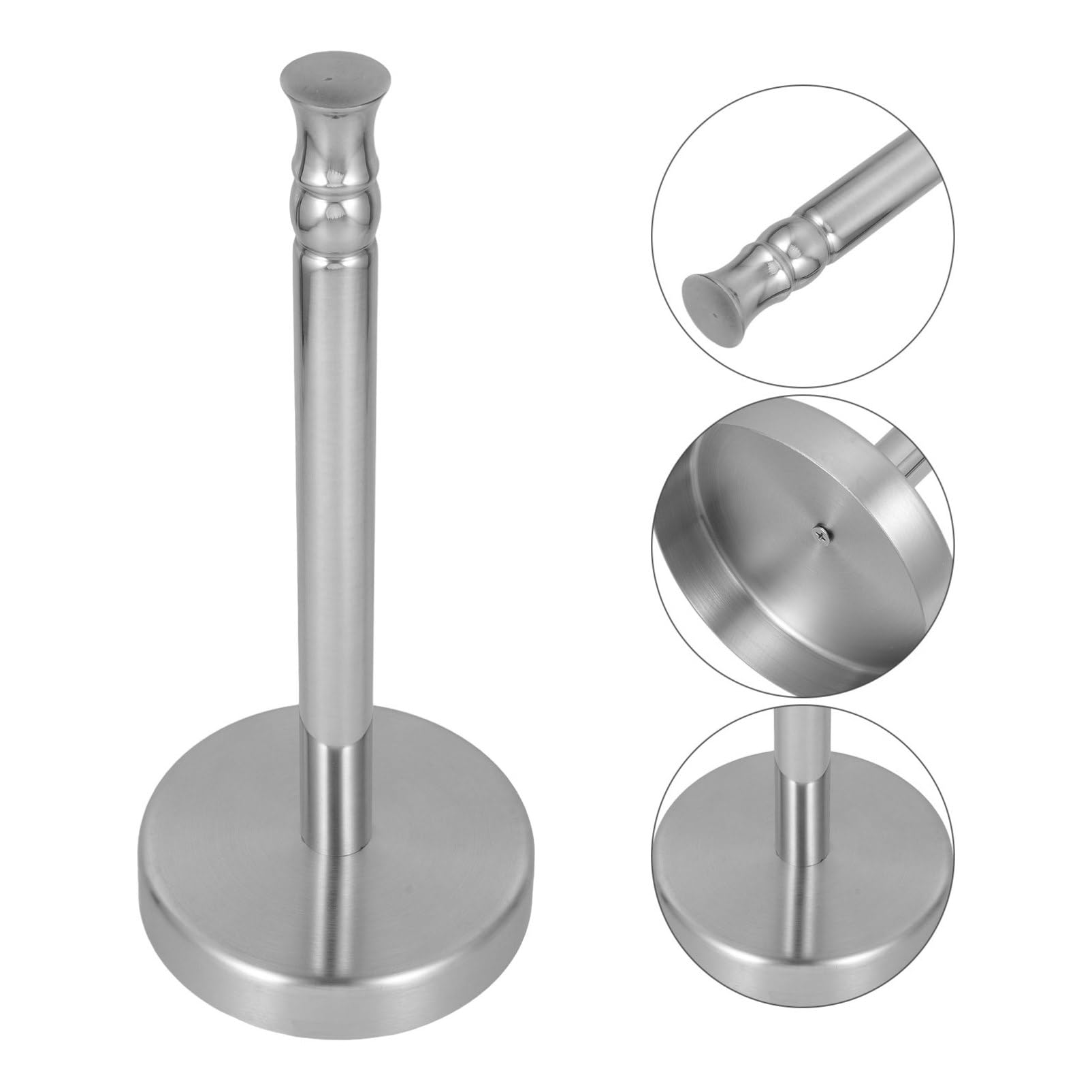 SOLUSTRE 2 Pezzi Porta Pezzi da Cucina in Acciaio Inossidabile, Design Verticale per Asciugatutto e Pellicola, Salvaspazio per Piano Cucina