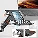PUTORSEN 2-in-1 Laptop Wall Mount, Gas Spring Arm for 10-17 Inch Notebook & 17-40" Screen, Full Motion Adjustable, Holds 2.2-26.4 lbs (Black)