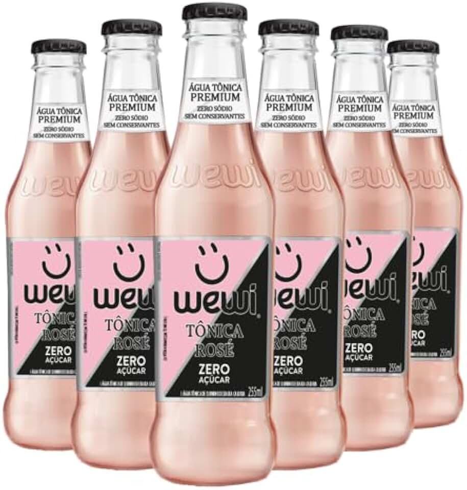 Água Tônica Rosé Zero Açucar 255ml pacote com 6 unidades