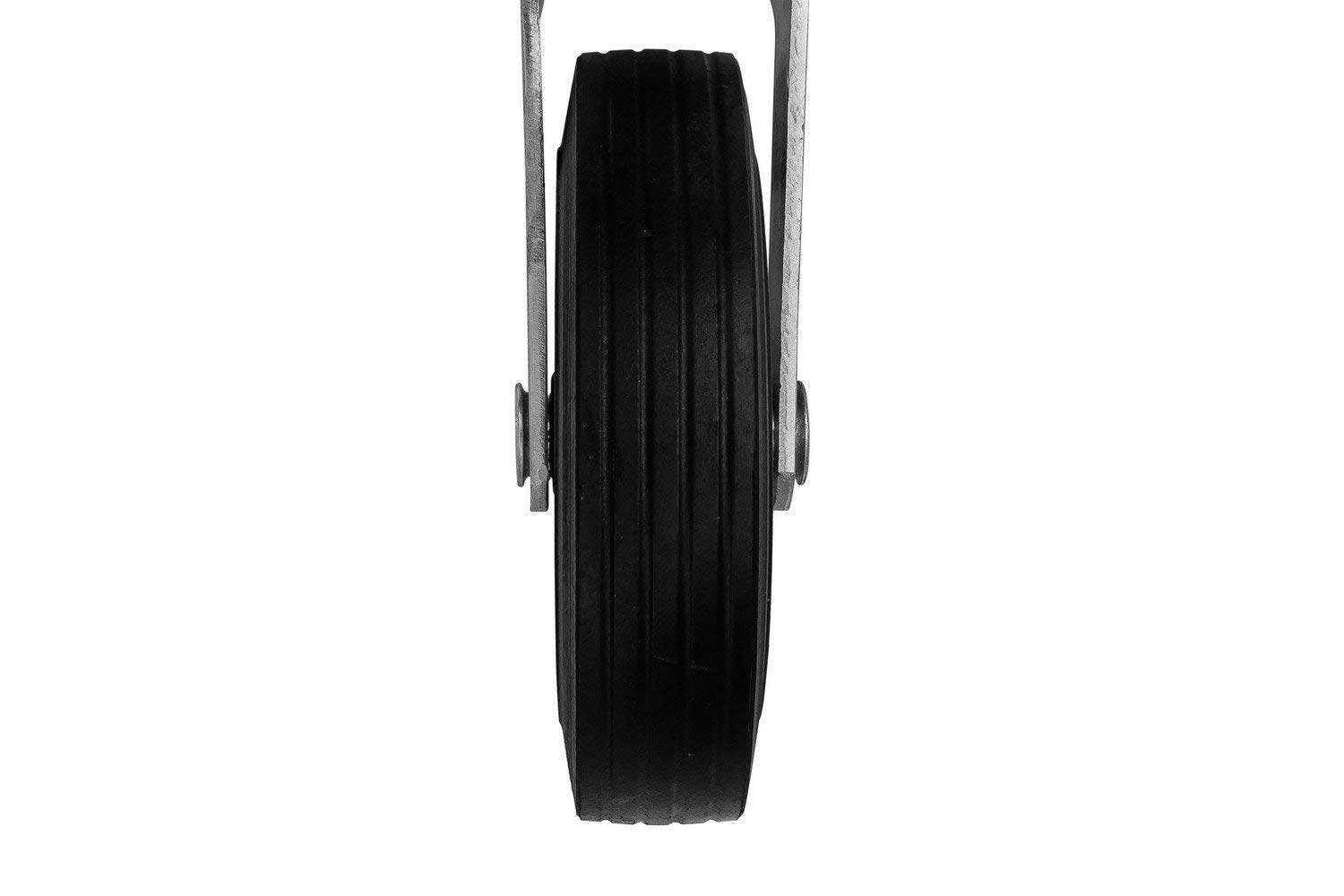 WINTERHOFF ruotino di appoggio per rimorchio ST48-200VB 150 kg tubo 48 mm 505-725 mm ruota 200x50 mm ruota di supporto ruotino di sostegno per carrello roulotte