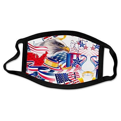 GoldenEL Fashion Face Cover Washable Adult Men Women Unisex -American Patriotic 9 Cover