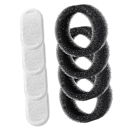 HIAKDOFT Juego de Filtros para Bebedero de Mascotas 8 Piezas Filtros de Repuesto para Dispensador de Agua Algodón Compatibles Bebederos para Perros y Gatos Filtración Natural para Agua