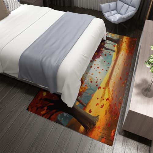 Feuilles d'érable tapis pour le salon antidérapant facile à nettoyer - 5