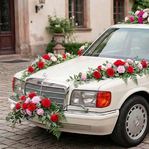 Image of 100Pcs Real Looking Pink Ombre Artificial Rose Flower Heads, Foam Fake Roses for DIY Wedding Decorations Baby Shower Centerpieces Home Party Valentine's Day Mother's Day Decor