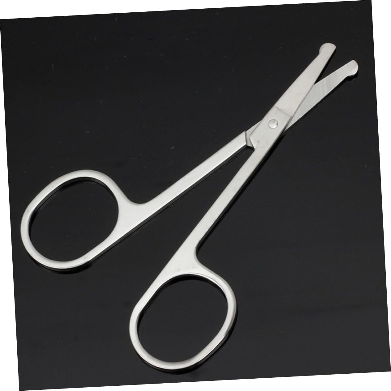 Gogogmee 2pcs Safety Stainless Steel Nose Hair Scissors Rounded Tips and Curved Blades