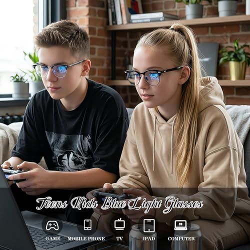 Image of Blue Light Blocking Glasses for Kids Boys Girls Computer Glasses TR90 Unbreakable Anti-Glare UV400 age 2-18 | CHEERS DEVICES Blue Light Blocking Glasses for Kids Boys Girls Computer Glasses TR90 Unbreakable Anti-Glare UV400 age 2-18