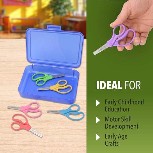 Image of Westcott 5 inch KleenEarth Scissors 6-Pack, for Kids Ages 4+, Eco-Friendly Recycled Scissors for School and Craft Projects