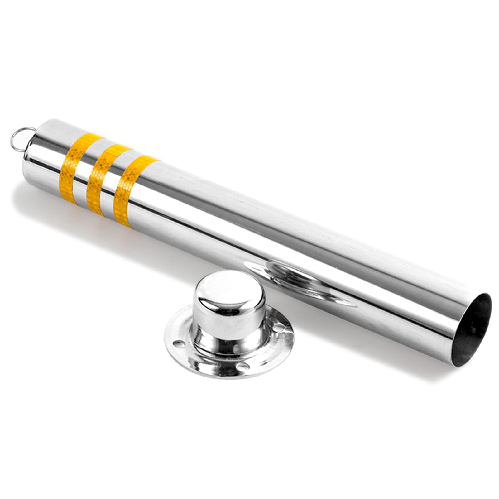 WDSOPK 1X Bollards for Verge,Stainless Steel Parking Barrier with Reflective Strips,Traffic Cones for Parking Commercial Or Private Use