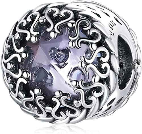 Colgante de plata de ley 925 antialérgico compatible con pulsera europea cómoda