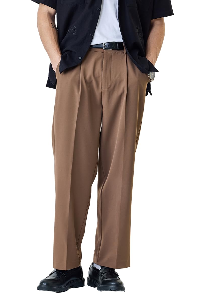 snitch x BISMIL Men Trousers | Relaxed Fit Pleated Front Design | Durable Polyester Blend & Medium Stretch Fabric for Casual & Formal Wear | Button & Zip Closure-picture-54