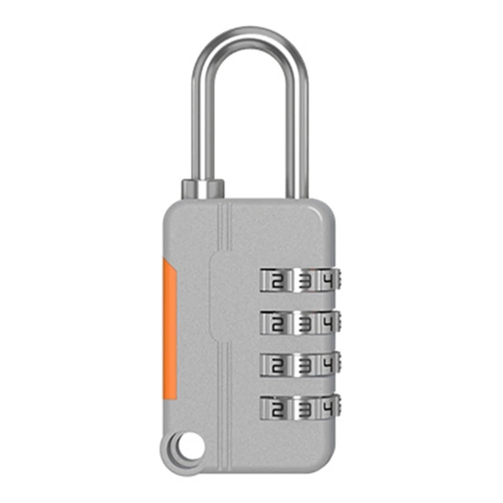 Lock Luggage 4 Digit Code Combination Padlock Small Travel Luggage for Case Lock Keyless Shackle Lock(Gray)