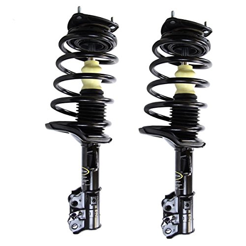 Detroit Axle - Front Driver Passenger Side Complete Strut w/Coil Spring Assembly Replacement for 2006-11 Hyundai Accent, Kia Rio Rio5 [FWD] - 2pc Set