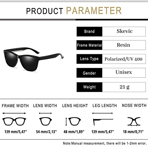Skevic Lunettes de Soleil Homme Femme Polarisées - Lunettes de Cyclisme pour Sport Conduite Running Golf Moto Vélo Protection 100% UV400 - Image 6