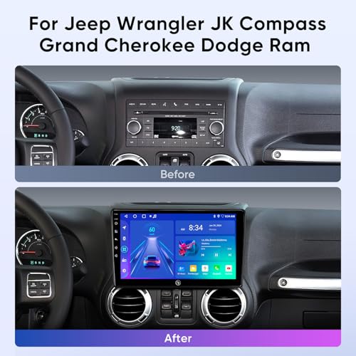 for Jeep Wrangler Radio 2007-2018 Dodge Ram 2500 2009-2012 | Wireless CarPlay Android Auto | Plug and Play QLED Touch Screen Car Stereo by AINAVITO - Image 6