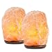 HemingWeigh set2 All Natural Himalayan Lamp-Hand Carved Himilian Hymalain Pink Salt Rock Wood Base Dimmer Control Included Perfect Mothers Day Gifts | 6-8 Inches | 6-7 lbs (Set of 2)