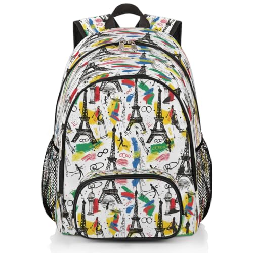 Sac à dos de randonnée décontracté avec imprimé graffiti artistique