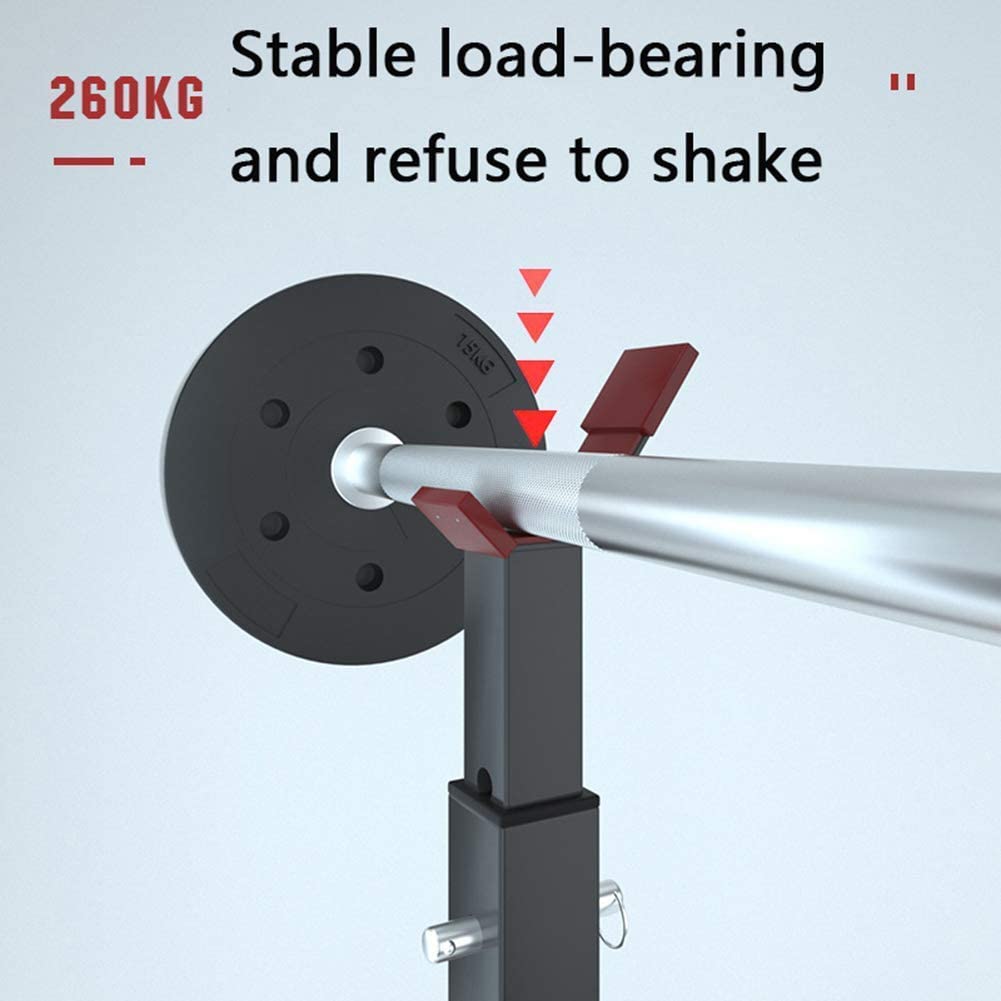 Weightlifting Frame Bench Press Fitness Squat Rack, Squat Rack Gym Weights Barbell Rack Rack Squat Bench Press Multifunctional Shelf Home Fitness Equipment Weight Training Equipmen