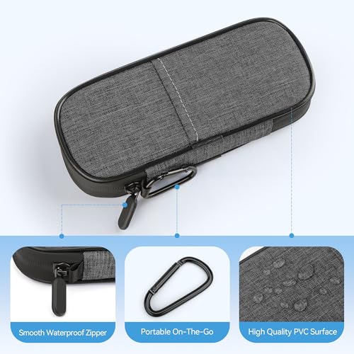 Image of Gelozid Insulin Pen Cooler Travel Case Diabetic Medication Insulated Cool Organizer with 2 Reusable Ice Packs for Insulin Pen and Other Diabetic Supplies, for the Daily Life and Trip(Grey)