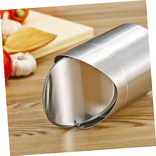 Caneca de basura rectangular de acero inoxidable Hemobllo para escritorio miniatura 4