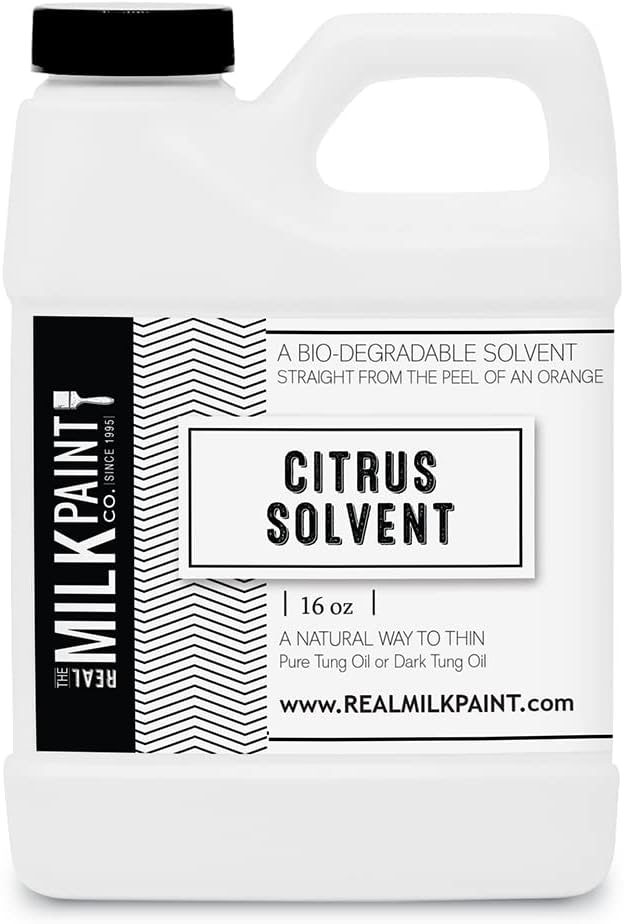 Real Milk Paint, Orange Peel Oil, Natural Alternative to Odorless Mineral Spirits, Paint Thinner, Degreaser, Brush Cleaner, 16 oz