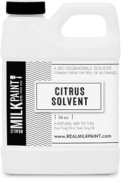 Real Milk Paint, Orange Peel Oil, Natural Alternative to Odorless Mineral Spirits, Paint Thinner, Degreaser, Brush Cleaner, 16 oz