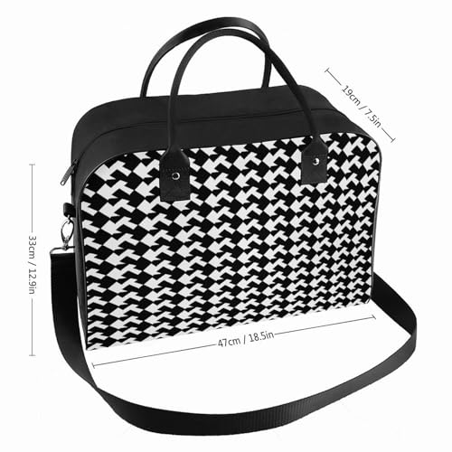 Maletín negro estilo pata de gallo para laptop miniatura 2