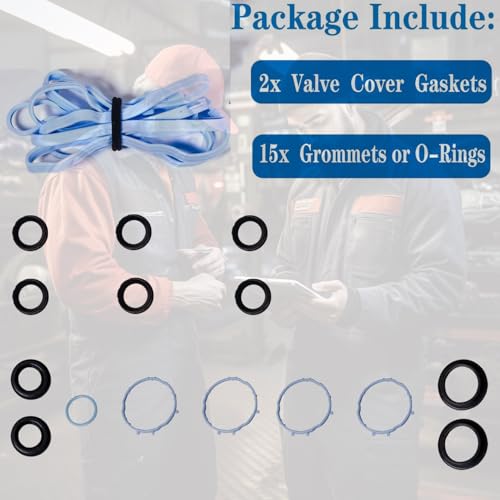 Image of Valve Cover Gasket Set VC1184G 3.6L V6 DOHC 24V | VS50919, 2016-2022 Pacifica, Jeep Wrangler Grand Cherokee, Dodge Durango Ram 1500, ProMaster 1500 2500 3500